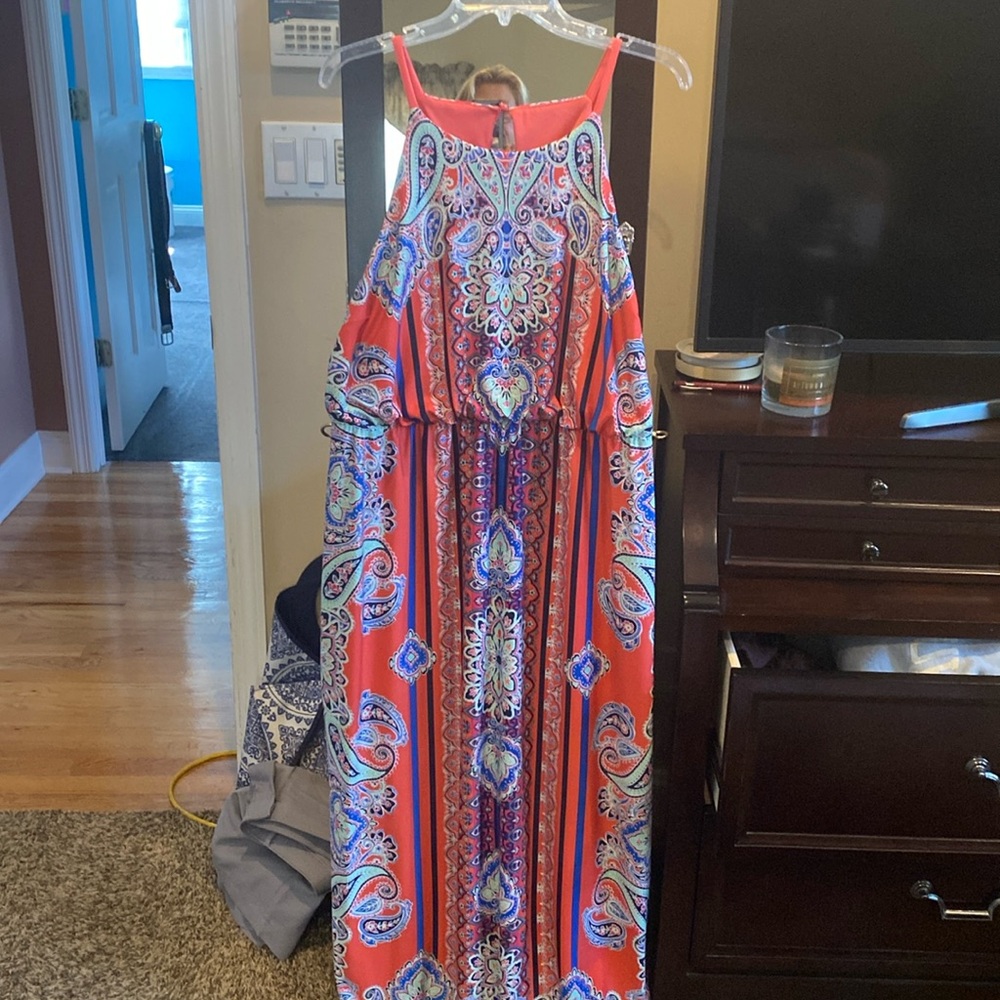 Colorful halter maxi dress Size 18/20 by AVENUE